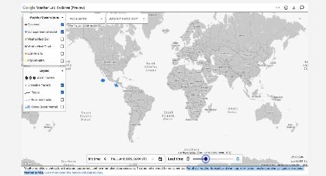 Google releases Weather Lab with AI-based cyclone predictions
