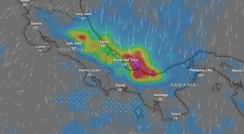 Severe Weather System Panama & Costa Rica