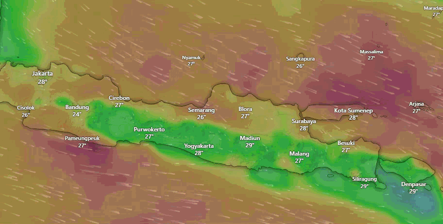 Strong Winds in Java-Indonesia