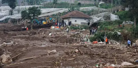 Landslide in Indonesia