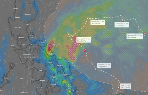 Tropical depression Nokaen and heavy rainfall - Philippines