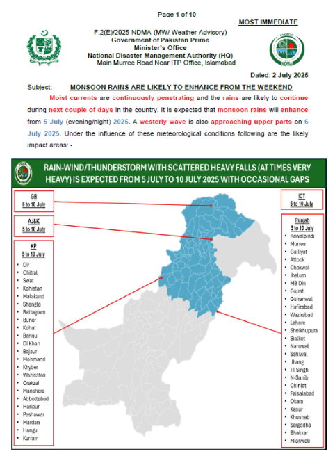 MONSOON RAINS ARE LIKELY TO ENHANCE FROM THE WEEKEND