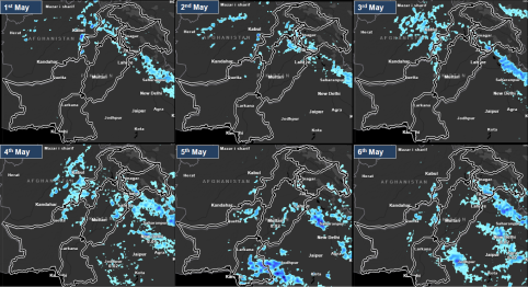 Weather Projections: 1st to 6th May, 2025