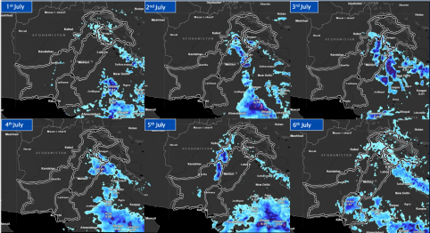 Weather Projections (1st to 6th July, 2025)