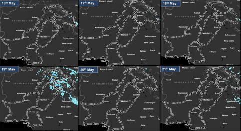 Weather Projections: 16th to 21st May, 2025