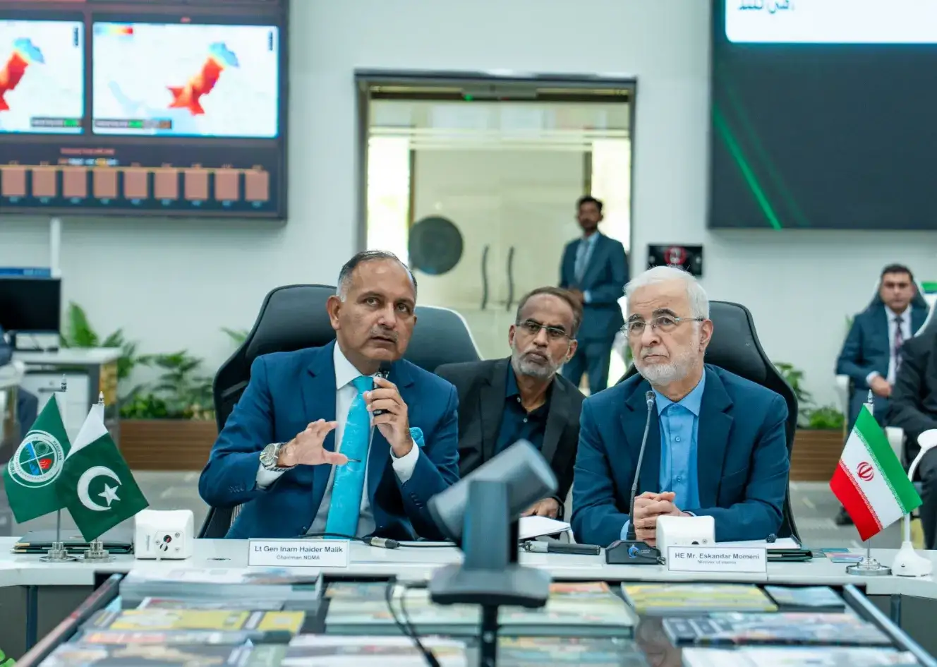 Iranian Interior Minister Eskandar Momeni visited the NDMA accompanied by a high-level delegation