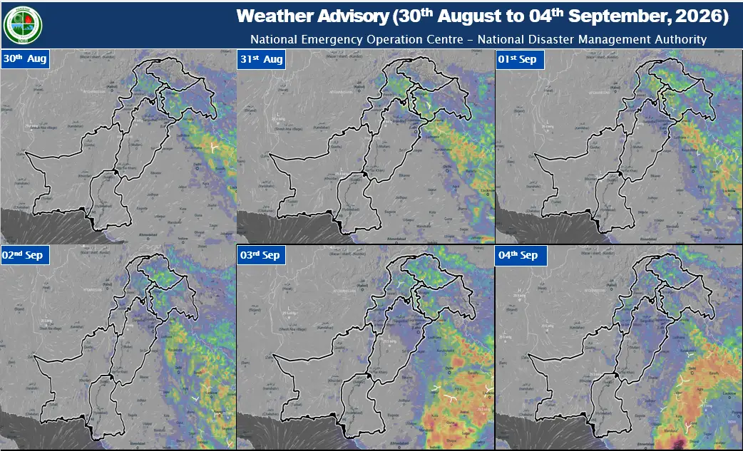 Weather Advisory (30th August to 04th September, 2026)