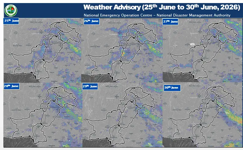 Weather Advisory (25th June to 30th June, 2026)