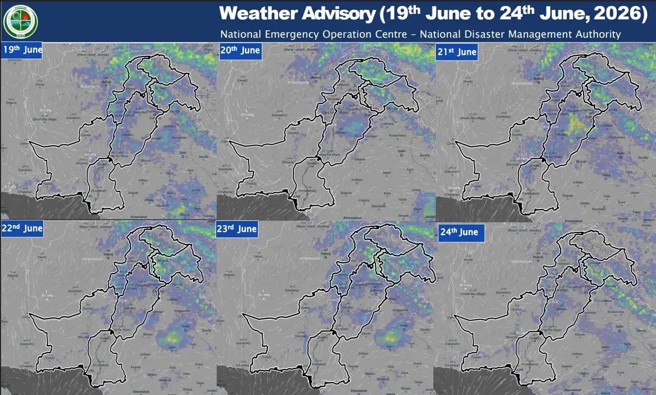 Weather Advisory 19 to 24 June 2026