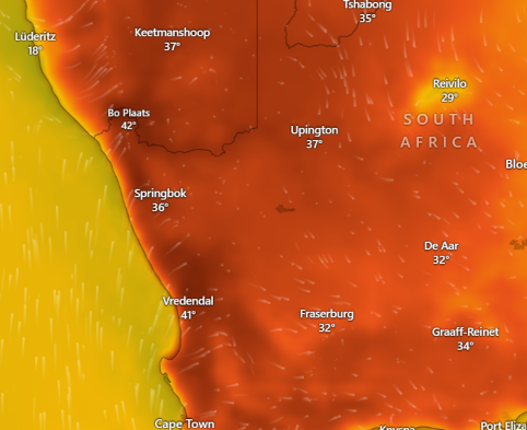 FIRE DANGER WARNINGS Northern Cape (South Africa)