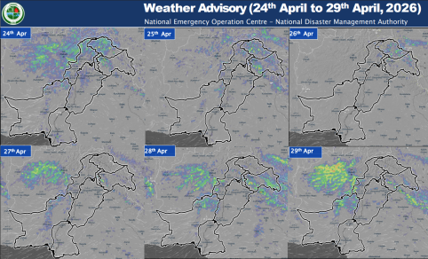 Weather Advisory 24th to 29th April, 2026