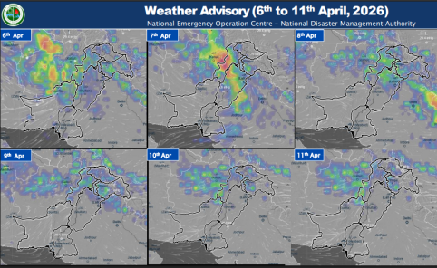 Weather Advisory 6th to 11th April 2026