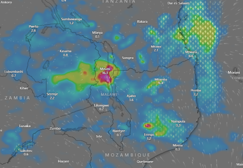 Extreme Rainfall & Potential Flooding – Northern Mozambique & Malawi Basin