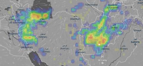 Widespread Rain and Snow Risk Across Middle East to South Asia